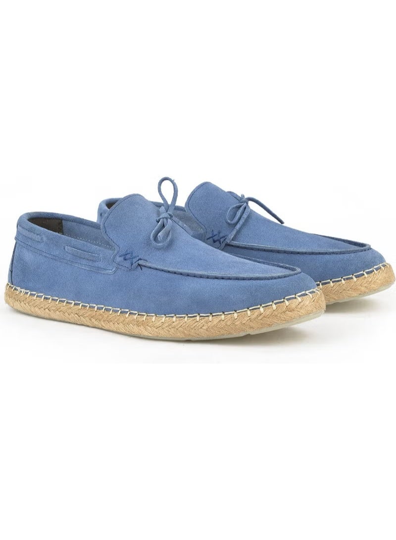 Ziya , Men's Genuine Leather Espadrille Shoes 1411036ZI302 Blue - Image 2