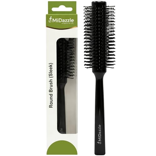 Midazzle Roller Hair Brush For Men | Perfect Tool for Efficient Blow Drying, Adding Curls, Waves & Volume|Smoothening & Volumizing comb | Men Accessorie | For All Hair Types (MIHB0042) - Image 1