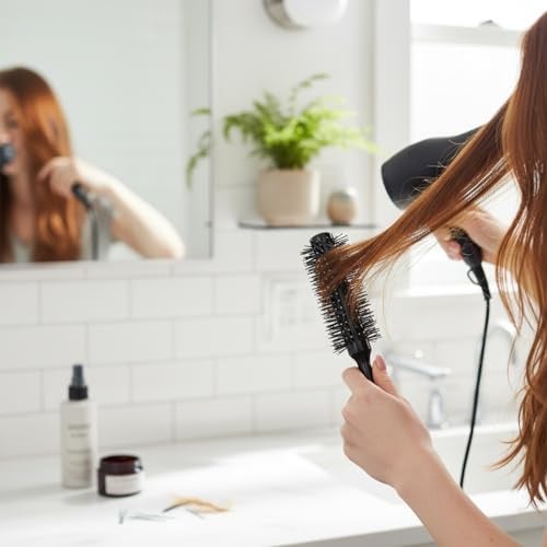 Midazzle Roller Hair Brush For Men | Perfect Tool for Efficient Blow Drying, Adding Curls, Waves & Volume|Smoothening & Volumizing comb | Men Accessorie | For All Hair Types (MIHB0042) - Image 5