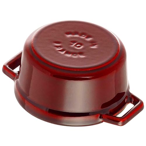 Staub Cast Iron 0.25-qt Mini Round Cocotte - Grenadine, Made in France - Image 5