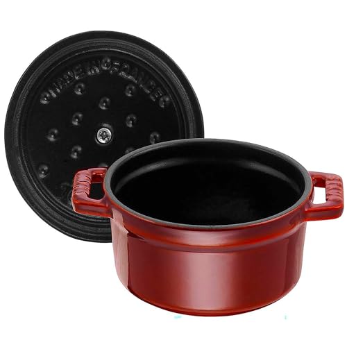 Staub Cast Iron 0.25-qt Mini Round Cocotte - Grenadine, Made in France - Image 4
