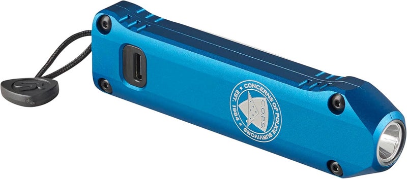 Streamlight 88825 Wedge XT 500-Lumen 1,900-Candela Flat Everyday Carry Flashlight, Includes USB-Cable and Pocket Lanyard, Blue C.O.P.S. Edition - Image 1