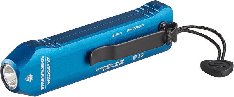 Streamlight 88825 Wedge XT 500-Lumen 1,900-Candela Flat Everyday Carry Flashlight, Includes USB-Cable and Pocket Lanyard, Blue C.O.P.S. Edition - Image 4