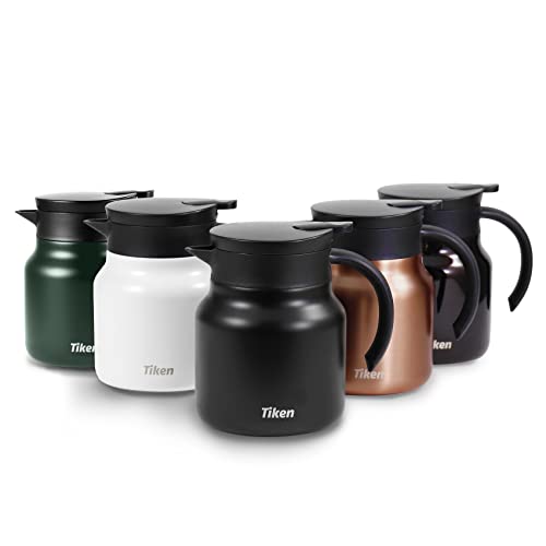 Tiken Coffee Server, 800ML (27 Oz) Thermal Coffee Carafe, Stainless Steel Insulated Vacuum Coffee Carafes For Keeping Hot - Matte Black - Image 1