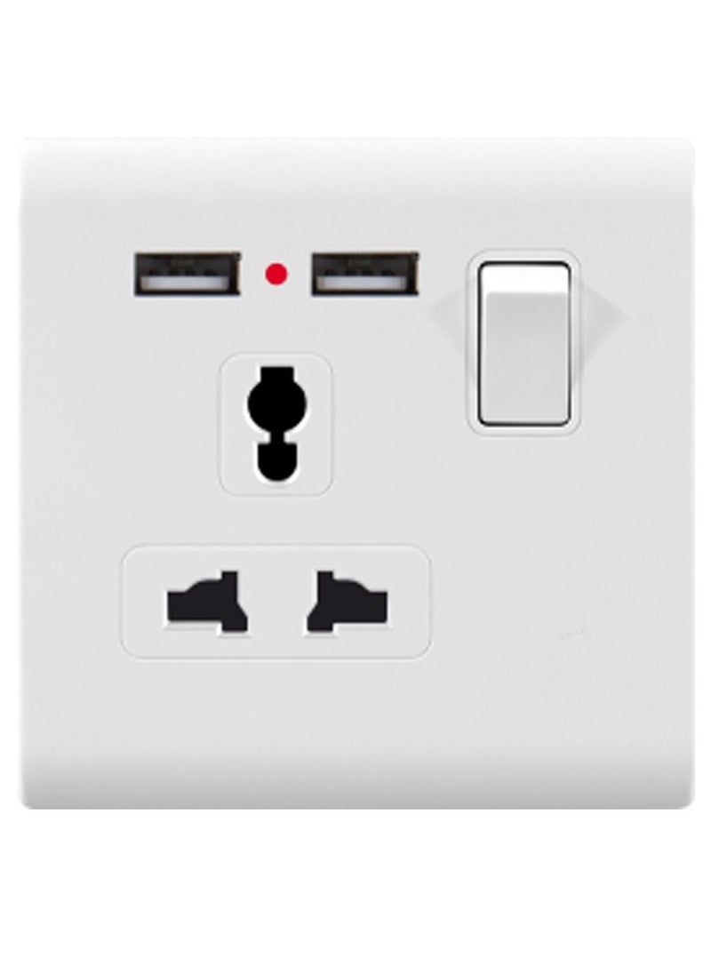 MODI - MODI 1 GANGMULTI SOCKET SWITCH  WITH 2 USB - Image 1
