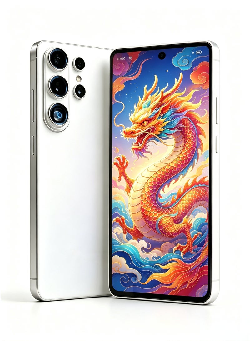 CCIT S26 Ultra+ Smartphone, 16GB RAM, 1TB Storage, 6.8-inch Incell LCD, 6000mAh Battery - Silver White - Image 1