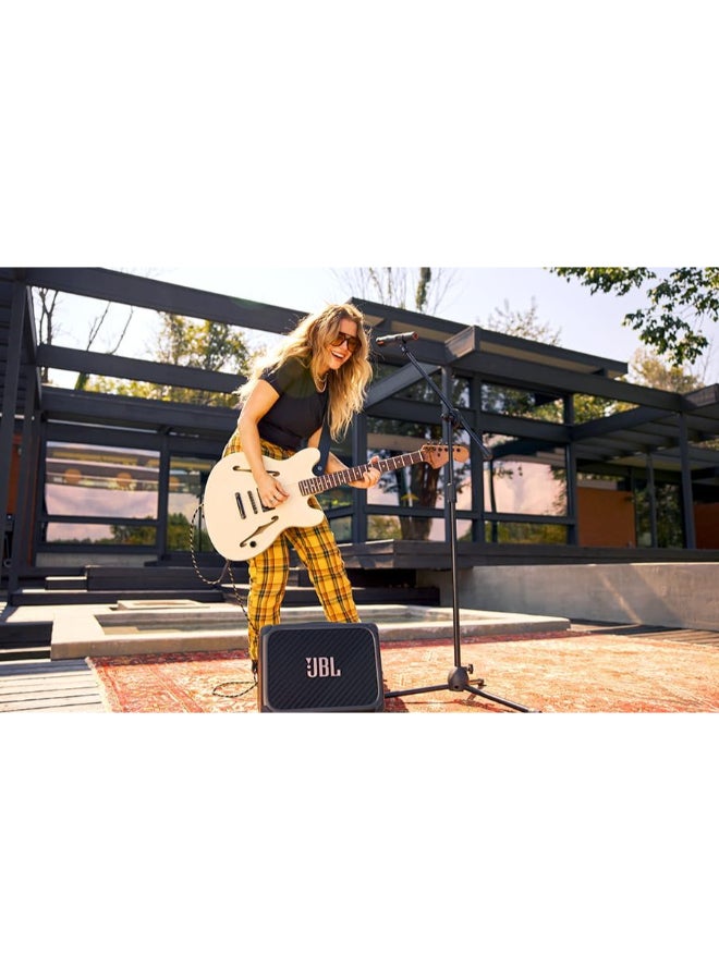 جي بي إل مضخم صوت محمول مدعوم بالذكاء الاصطناعي BandBox Trio ومكبر صوت بلوتوث، 135 واط RMS، مع خلاط 4 قنوات مدمج، شاشة LCD، تأثيرات جيتار وواجهة صوت USB-C، حتى 10 ساعات من وقت التشغيل - Image 5