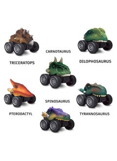 KASTWAVE Dinosaur Toys Pull Back Cars, Dino Car Toy Set for Kids, Pull Back Vehicles for Dinosaur Games, Birthday Gifts for Age 2 3 4 5 6 Year Old Toddlers Boys Girls (6 Pack)  - Image 4