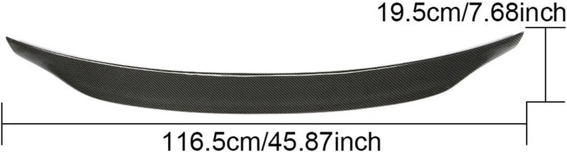 Wivplex Carbon Fiber Rear Trunk Spoiler Wing for A3 S3 RS3 2014-2019 - Image 2