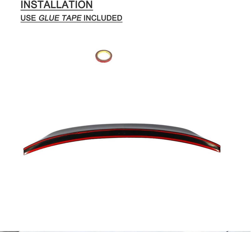 Wivplex Carbon Fiber Rear Trunk Spoiler Wing for A3 S3 RS3 2014-2019 - Image 3