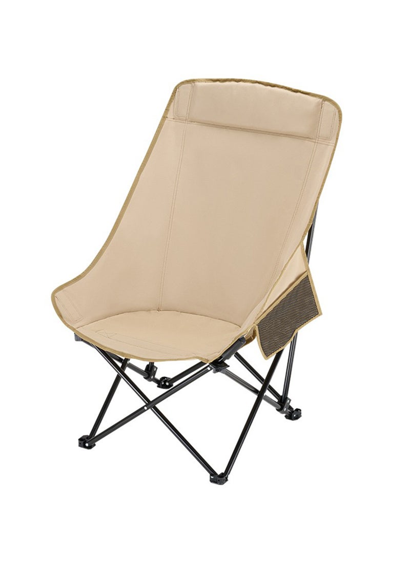 Sharpdo - Folding Moon Chair, Portable Lightweight Camping Chair with Side Pocket, Foldable Backpacking Chair Ultra Durable for Outdoor Hiking Beach Travel with Carrying Bag, Supports up to 120KG - Image 1