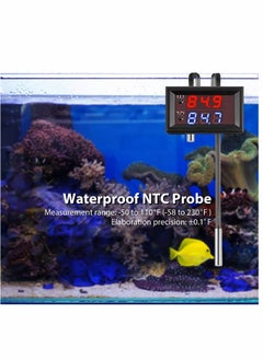 KASTWAVE 12V Electronic Temperature Controller Programmable 50 to 110 Degree Celsius Heating Cooling Thermostat Control Switch Module NTC Waterproof Sensor Probe Dual Color LED Display Monitor (2 Pcs)  - Image 4
