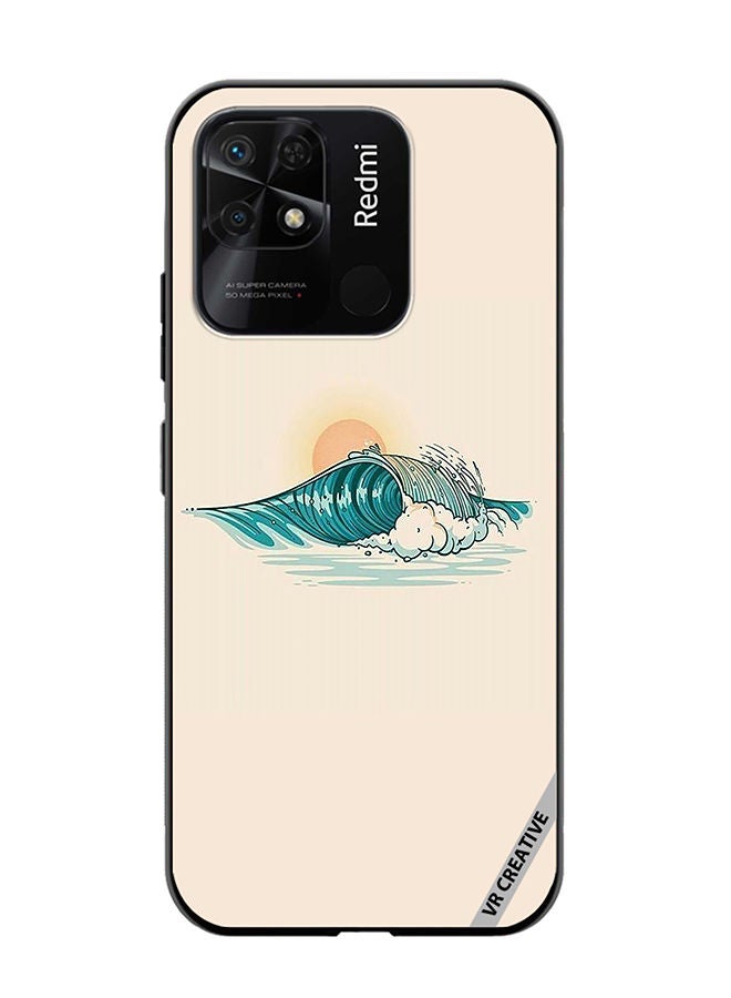 VR CREATIVE Protective Case Cover For Xiaomi Redmi 10C Waves Design Multicolour - Image 1