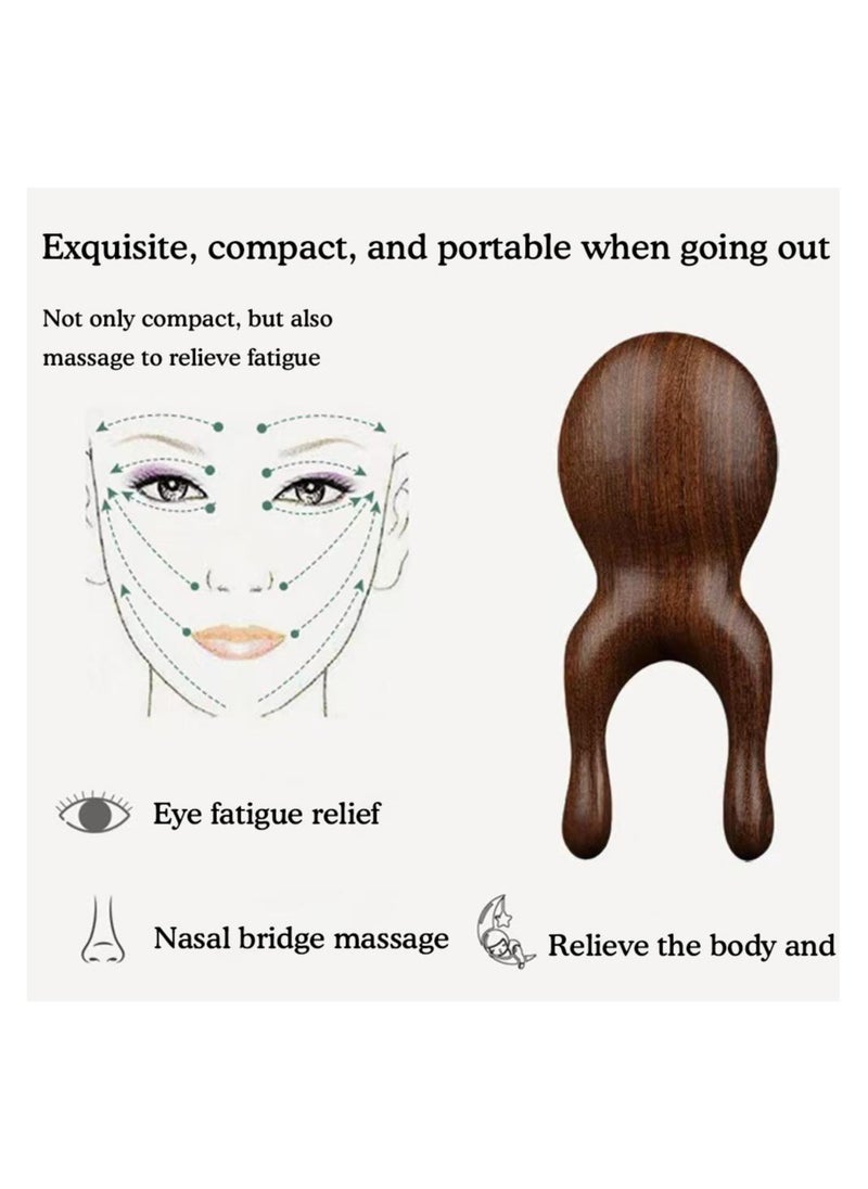 KASTWAVE Wooden Face Massage Stick, Scalp Massager Guasha Board Head Face, Handheld Body Massage Combs Tools, Pain Relief Deep Tissue, Lightweight Ergonomic Massager for Ear, Nose and Eye  - Image 3