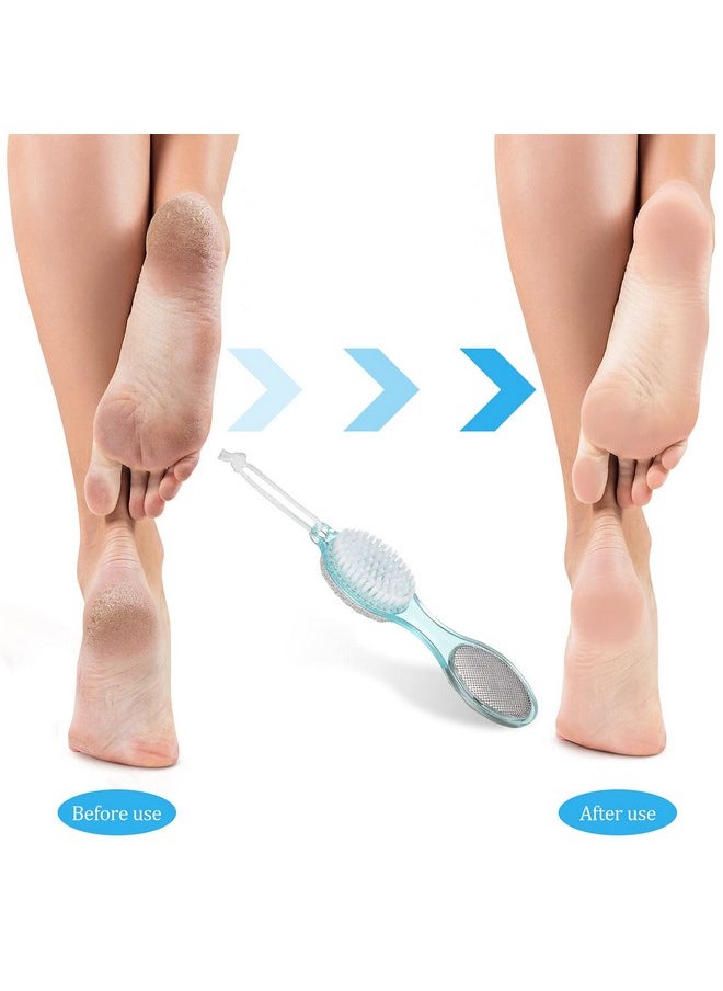 Sieral 4 Pieces 4 In 1 Pumice Stone For Feet Foot File Callus Remover Pedicure Tool Foot Scrubber Brush For Pedicure Pumice Functional Foot Scrubber Pedicure Foot File For Women Men Dry And Wet Foot Care  - Image 4