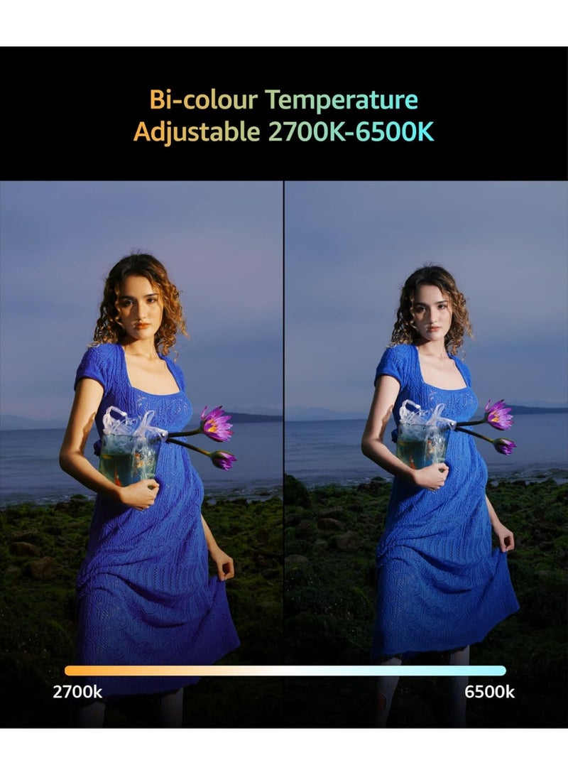 Aputure Amaran Ace 25x Bi Color LED Video Light Kit 32W On Camera Light 2700K to 6500K USB C Fast Charging Magnetic Mount Wireless App Control Portable Light for Vlogging Filmmaking Photography Charcoal - Image 4