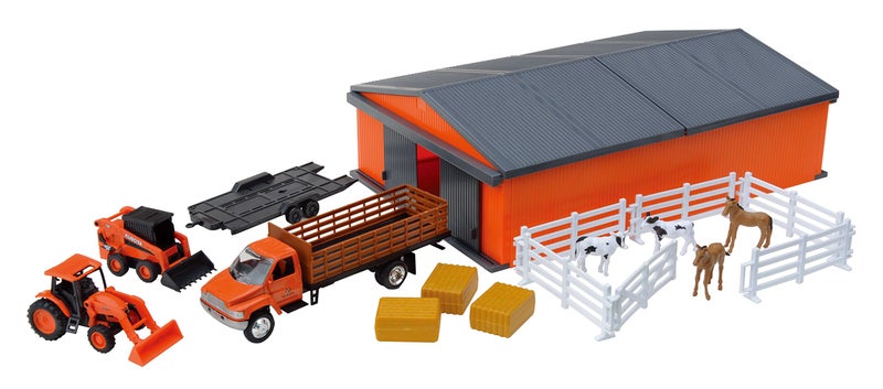 Kubota Farm Vehicles with Machine Shed Set - Image 2