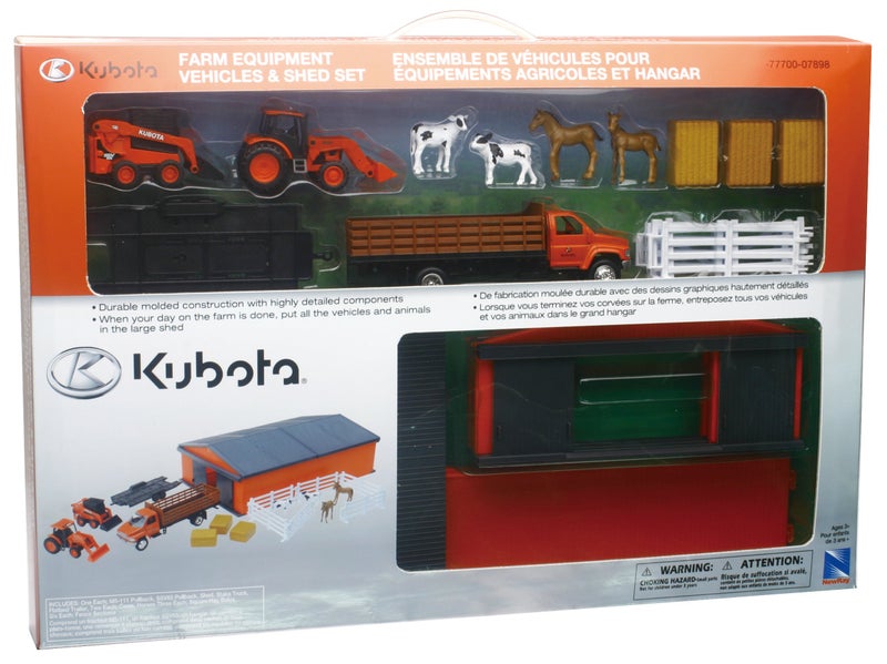 Kubota Farm Vehicles with Machine Shed Set - Image 3