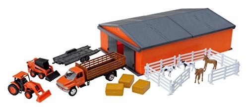Kubota Farm Vehicles with Machine Shed Set - Image 1