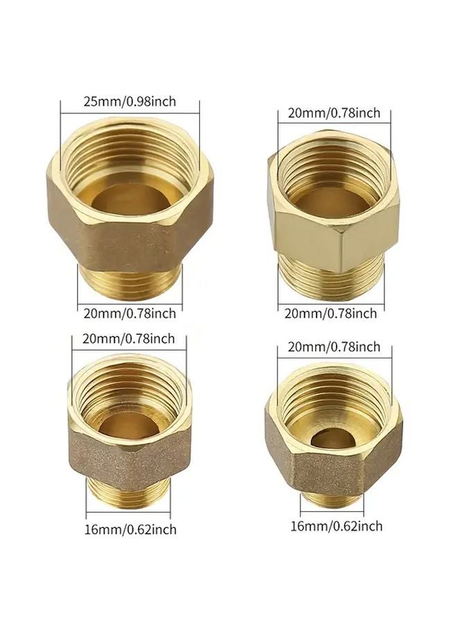 مقبس أنبوب نحاسي 1/2 أنثى إلى 3/8 ذكر محول سداسي الخيوط - Image 5