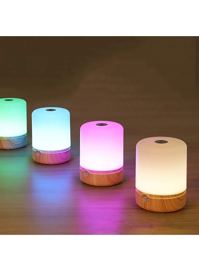 مصباح تحريضي لسطح المكتب بلون الخشب، ضوء بمستشعار حركة قابلة لإعادة الشحن عبر USB - Image 2