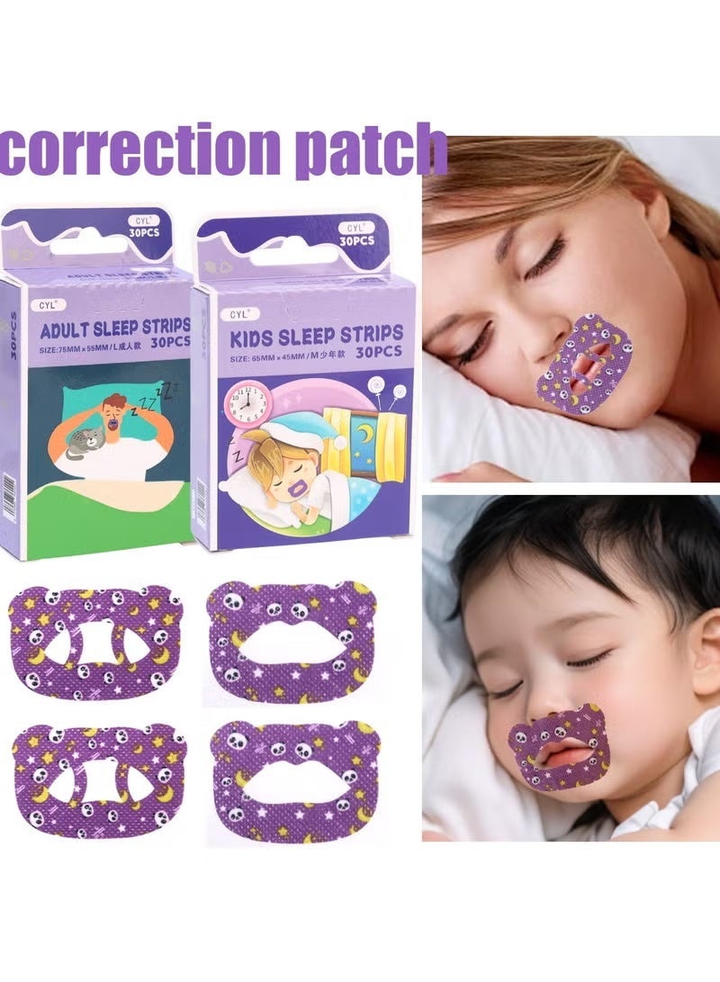 Chabeia 30-Count Women's Sleep Strips — Gentle oral sleep tape designed to reduce mouth breathing, help train nasal breathing, promote better sleep, and alleviate snoring. - Image 1