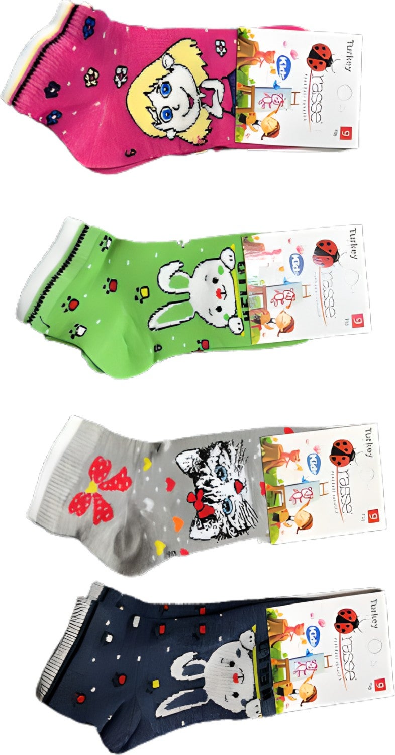 Rasse 6 Pairs of Girls' Booties Socks 
