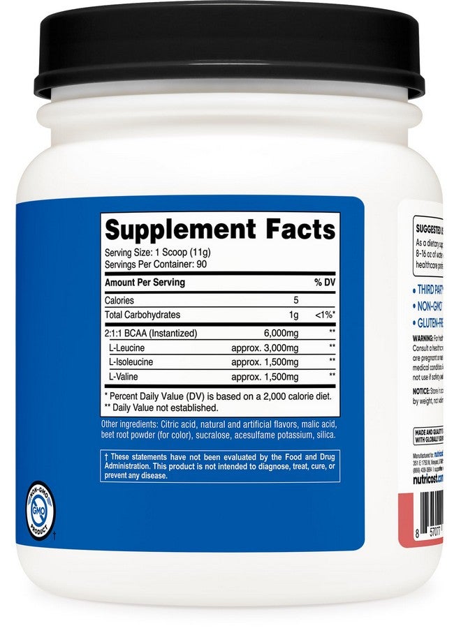 Nutricost BCAA Powder 2:1:1 (Raspberry Lemonade, 90 Servings) - Image 5