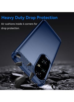 Wtech Soft Silicone Brushed Texture Protective Case Cover For Honor 200 Pro 5G 2024 Navy Blue  - Image 2