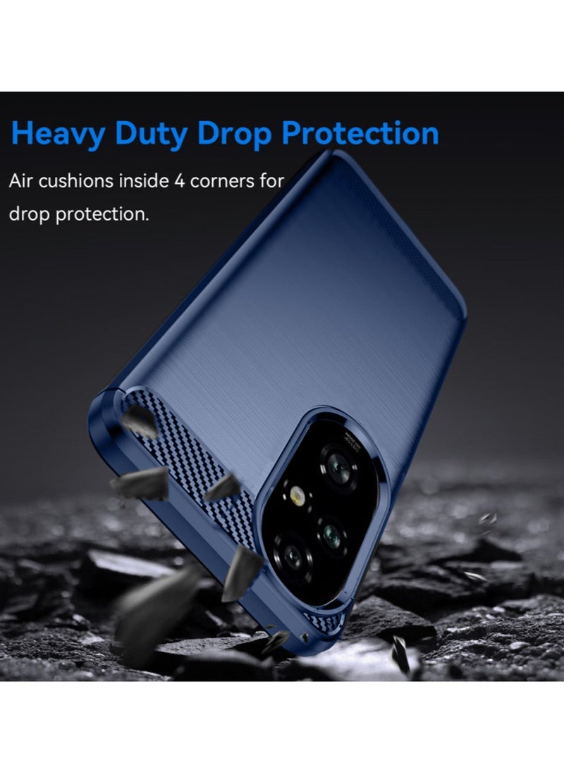 دبليو تيك - غطاء حماية ناعم من السيليكون المصقول لهاتف Honor 200 Pro 5G 2024 باللون الأزرق الداكن - Image 1