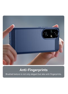 Wtech Soft Silicone Brushed Texture Protective Case Cover For Honor 200 Pro 5G 2024 Navy Blue  - Image 3