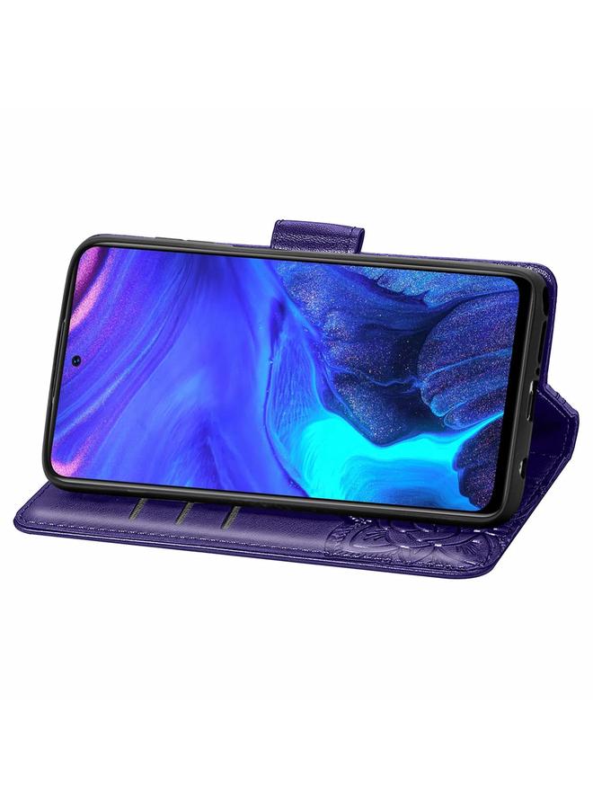 S-TOP Case For Infinix Note 10 Pro Butterfly Love Flower Embossed Horizontal Flip Leather Case with Holder & Card Slots & Wallet & Lanyard - Image 3