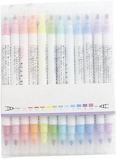 Highlighter Pens Double Head Highlighter Highlighters, Head Highlighter Set Rainbow Pastel Highlighter for Student Office Classroom - Assorted Colours (12-colors), Highlighter, Double-ended