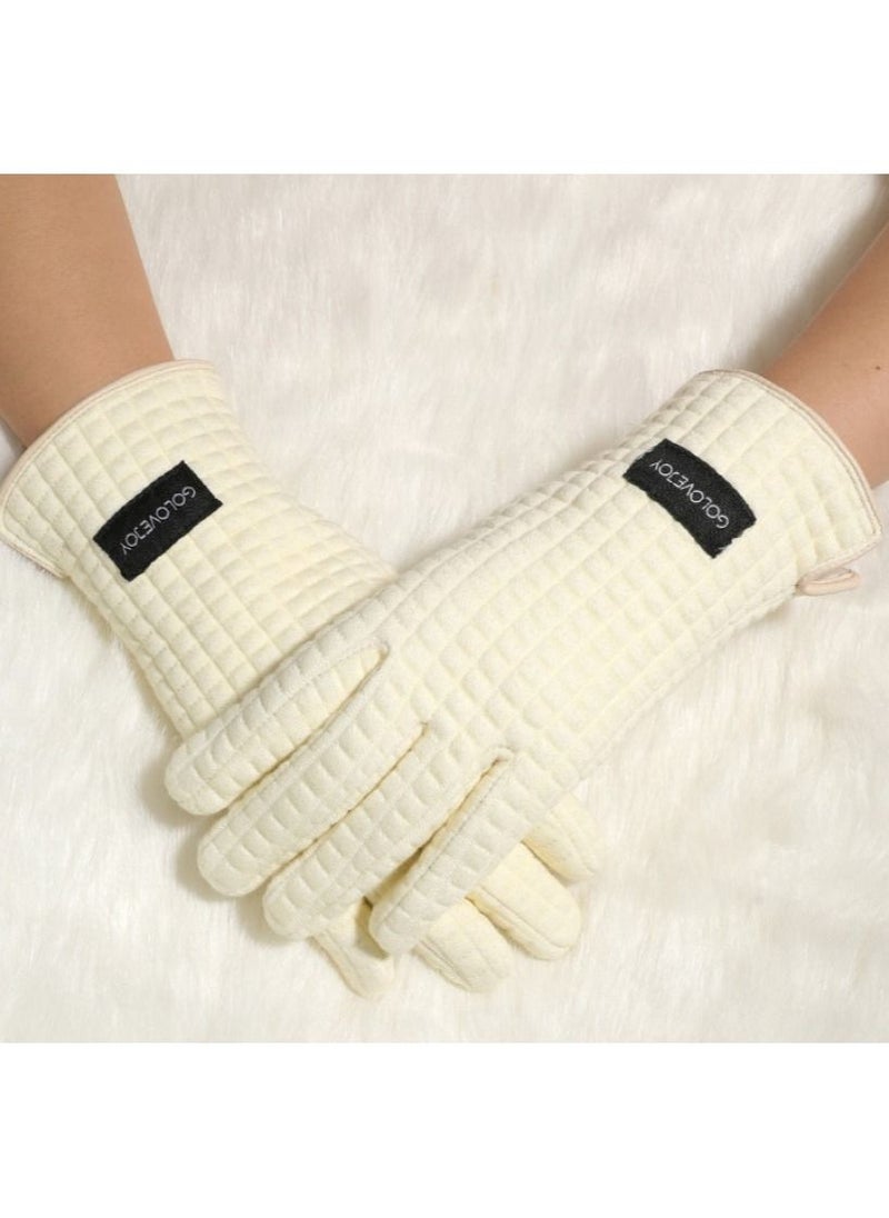 Golovejoy Women's Warm Plush Windproof And Cold Proof Lovely Gloves 