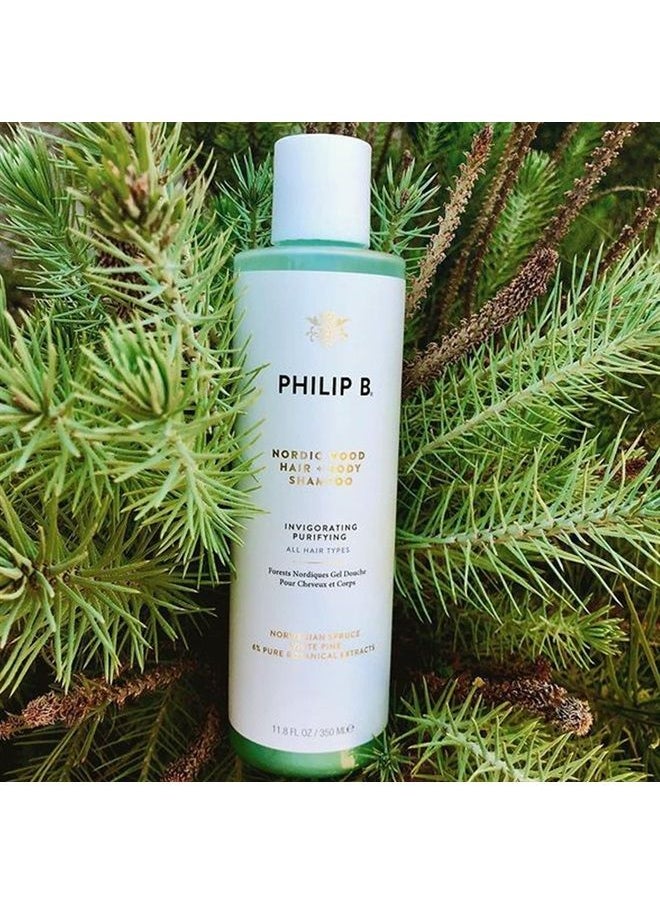 PHILIP B - Nordic Wood Hair + Body Shampoo 11.8 oz. (350 ml) | Purifying Hair and Body Shampoo that Lathers Up Luxuriously - Image 1