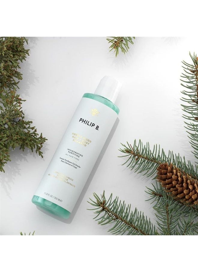 PHILIP B - Nordic Wood Hair + Body Shampoo 11.8 oz. (350 ml) | Purifying Hair and Body Shampoo that Lathers Up Luxuriously - Image 1