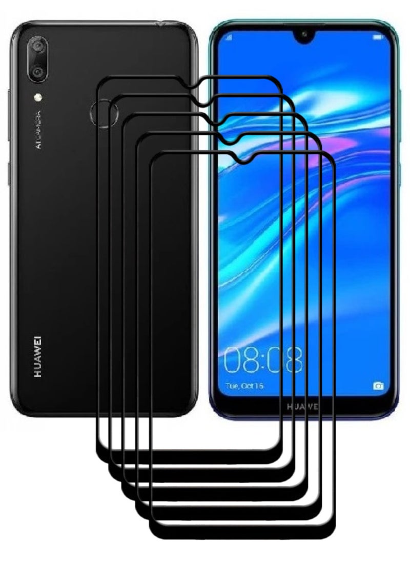 ACLIX 5 Pieces Antistatic ESD Dustproof Premium Quality High Definition Tempered Glass Screen Protector Designed For Huawei Y7 (2019) - Image 1