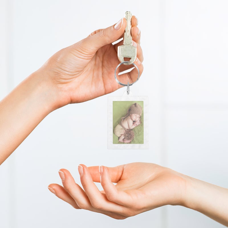 20 Pcs Clear Blank Photo Picture Frame Key Chain Key Fashion Accessory - Image 5