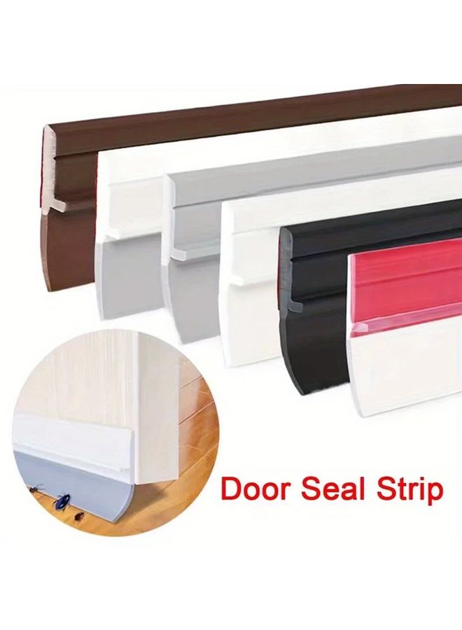 Brown Self Adhesive Stormproof Door Bottom Seal 39 37in Thermal Insulation Soundproof - Image 1