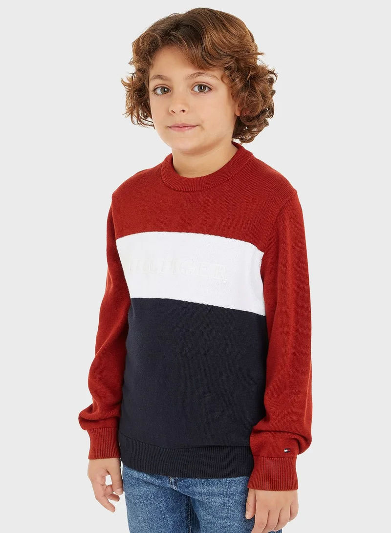 TOMMY HILFIGER Youth Colorblock Sweater