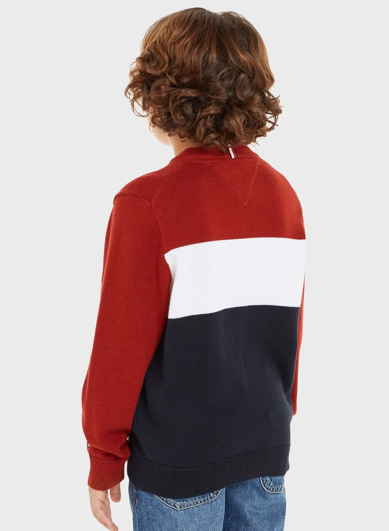 TOMMY HILFIGER Youth Colorblock Sweater