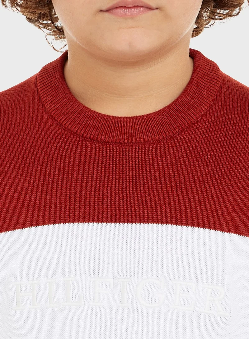 TOMMY HILFIGER Youth Colorblock Sweater