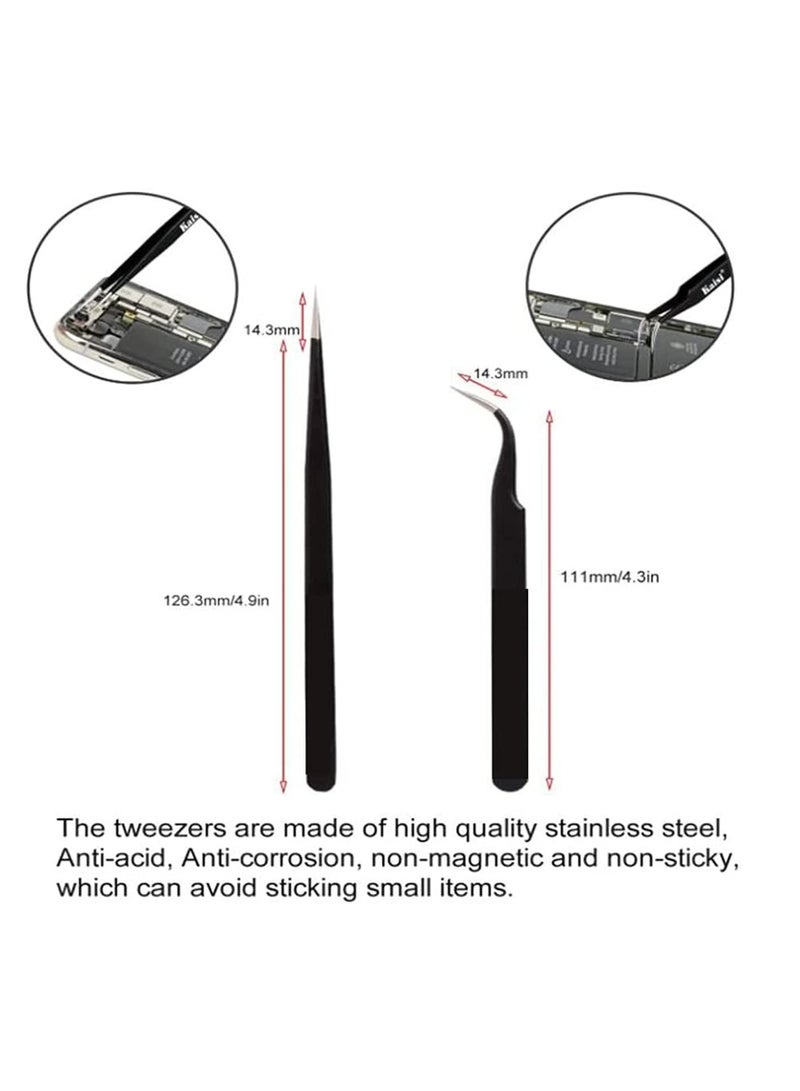 60W 220V Electric Soldering Lron Kit 26 Pieces Adjustable Temperature Welding Tool Set Lncluding Soldering Tips/Desoldering Pump/Stand/Tweezers/Screwdriver/Electronic wire/Carry Bag - Image 4