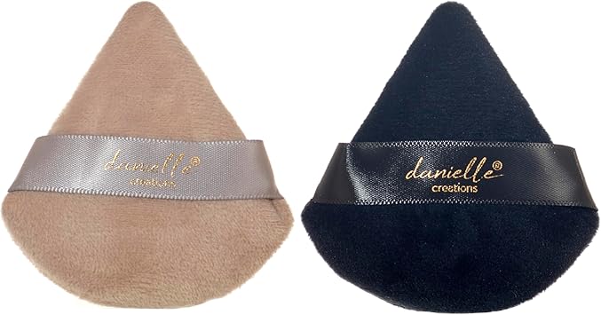 Upper Canada Danielle Creations Powder Puff Makeup Sponge Set Pack of 2 Soft Reusable Puffs for Flawless Application - Image 2