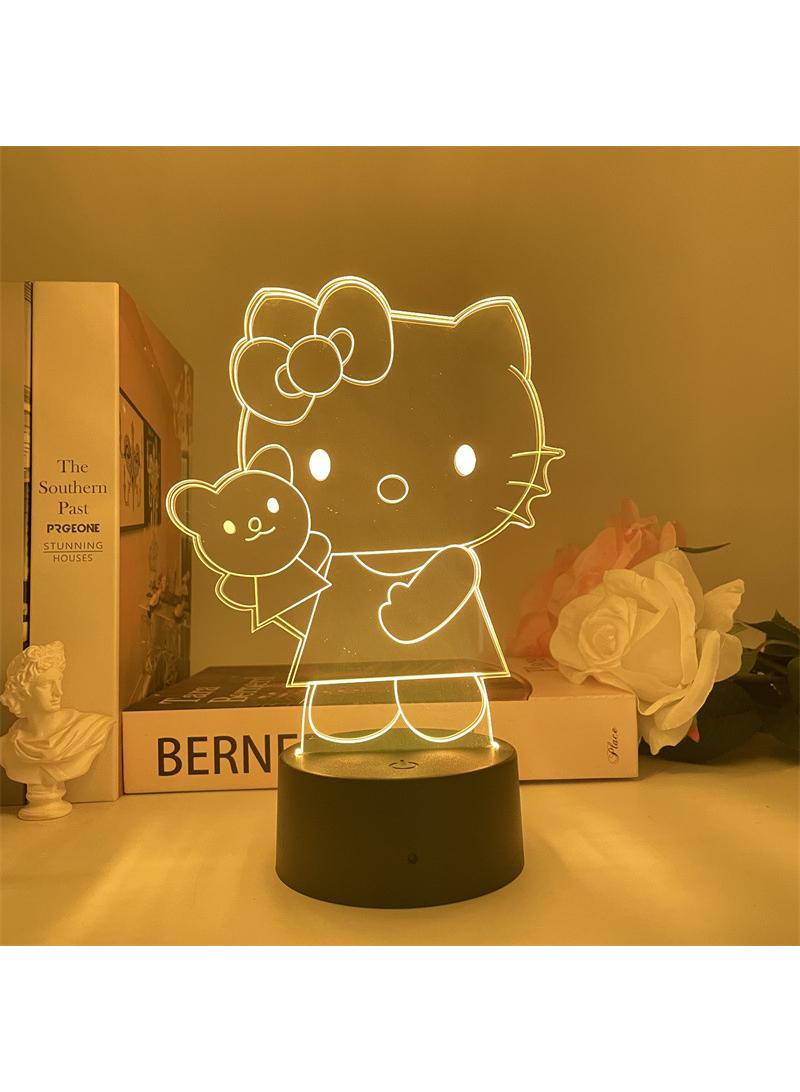 USB Nightlight Kitty Anime Seven Color Nightlight