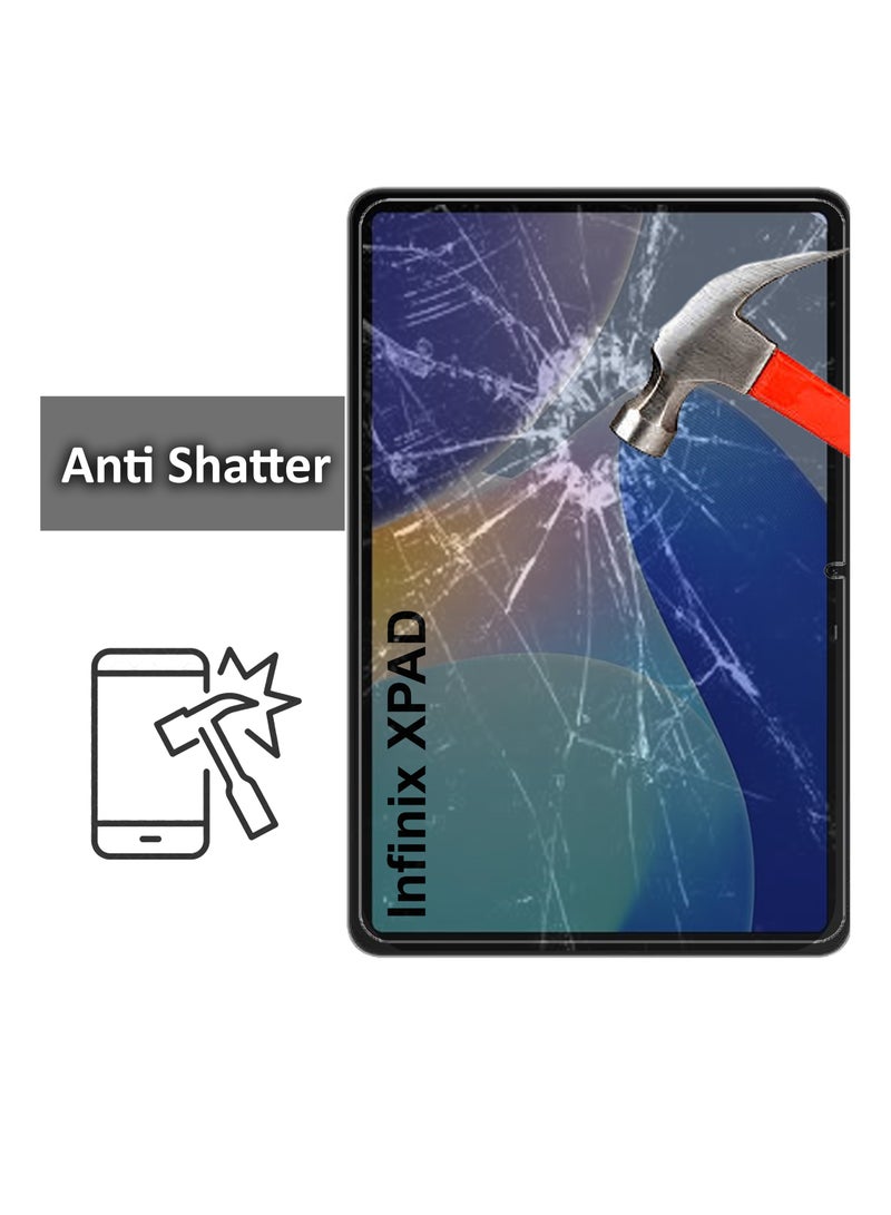 Infinix XPAD 9H Hardness HD Tempered Glass Screen Protector 99% Transparency with device's original screen clarity and brightness- Clear - Image 3
