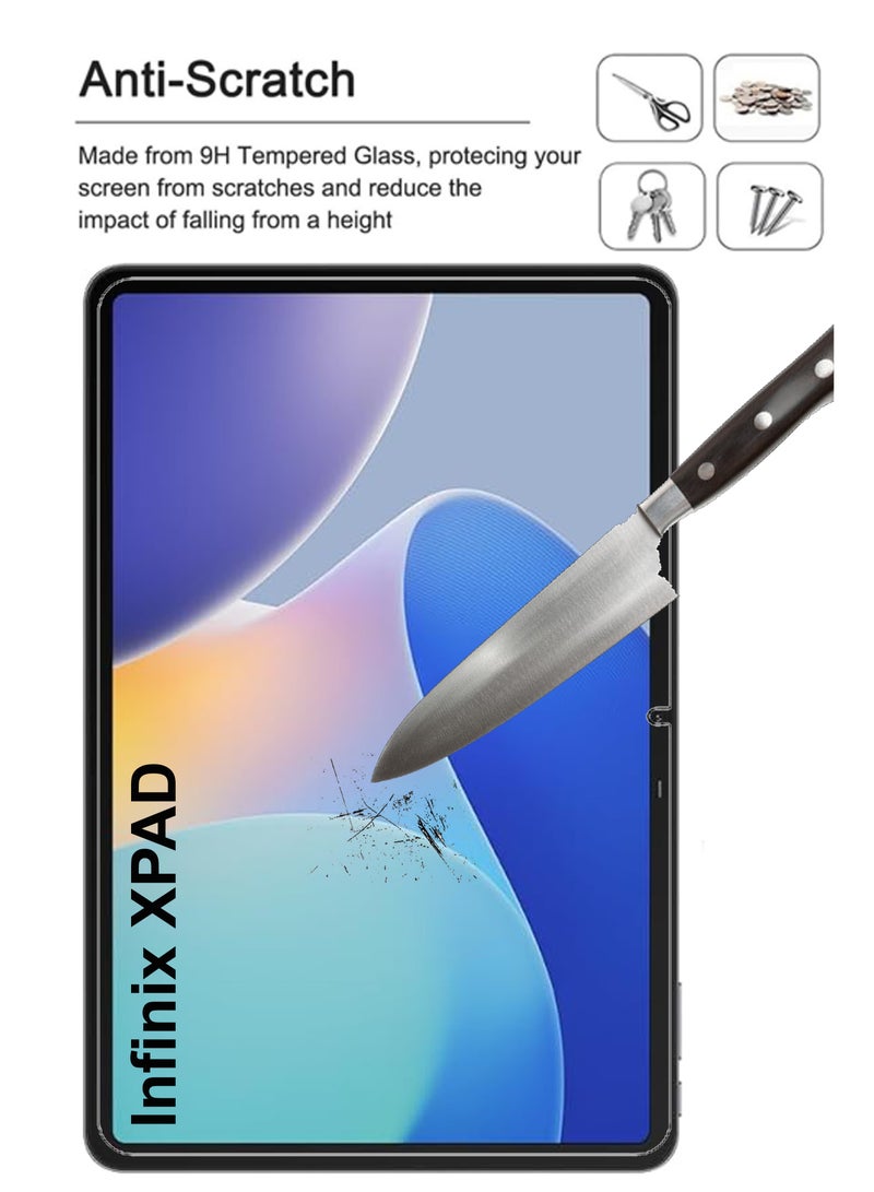Infinix XPAD 9H Hardness HD Tempered Glass Screen Protector 99% Transparency with device's original screen clarity and brightness- Clear - Image 2