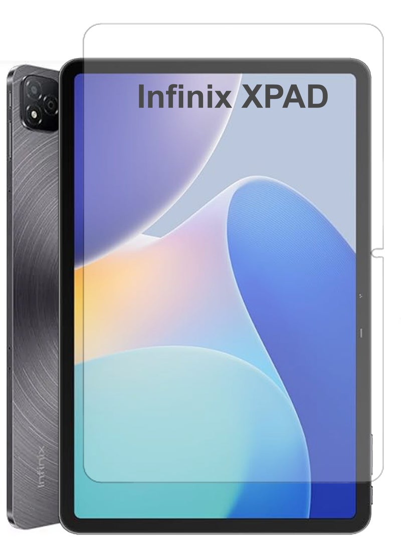 Infinix XPAD 9H Hardness HD Tempered Glass Screen Protector 99% Transparency with device's original screen clarity and brightness- Clear - Image 1