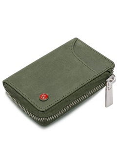 HORNBULL HORNBULL Fleming Green RFID Blocking Leather Wallet for Men | Vertical Credit Debit Card Holder  - Image 1
