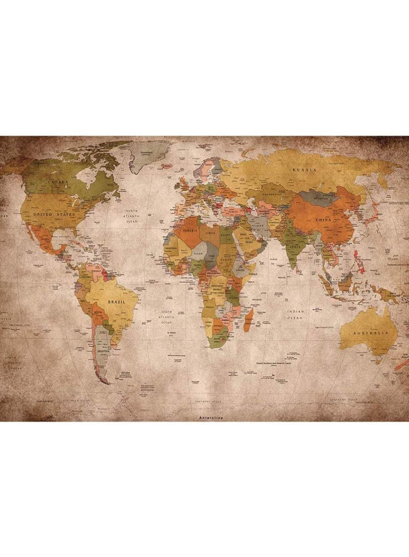 SOLARAE Tapestry World Wall Map Mural, Decoration Vintage World Map Hanging Poster for Kids Student, Art Educational Background Wallpaper Wall Hanging for Living Room Home Office (39.3 x 59'' M) - Image 2